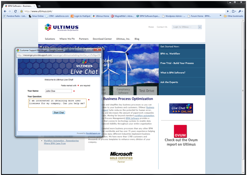 Ultimus BPM Live Chat