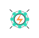 orange_gear lightening bolt