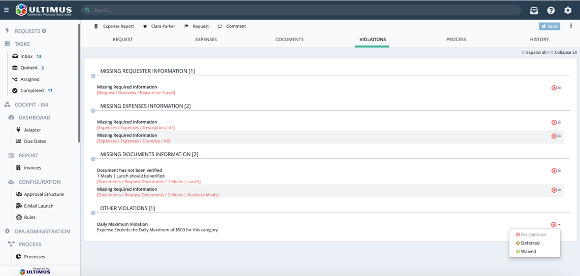 Validations with waiver