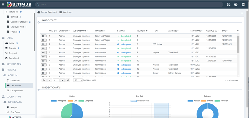 accrual dashboard