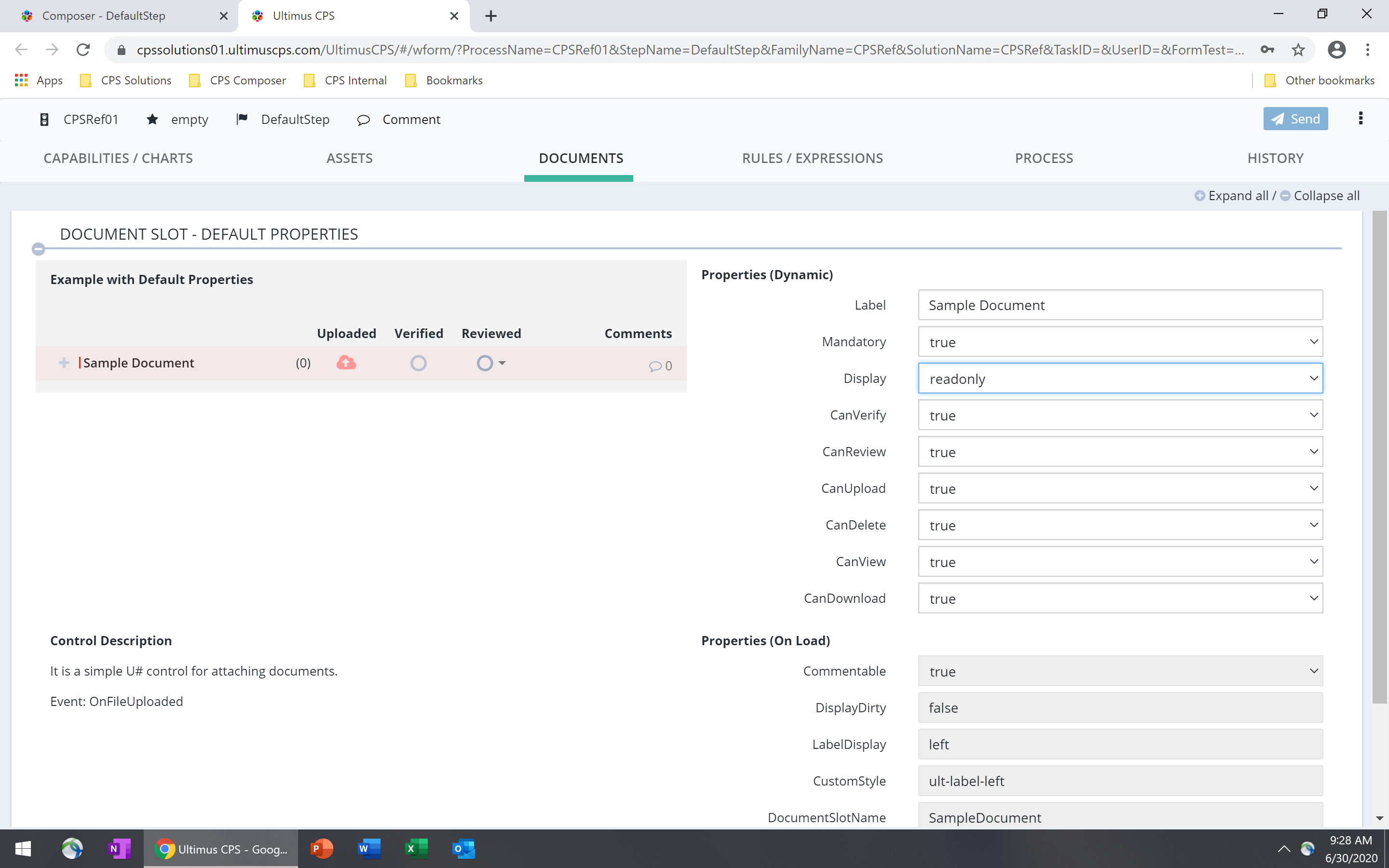 CPS Reference – Document Properties